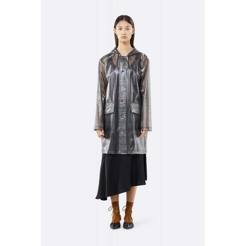 Check Hooded Coat