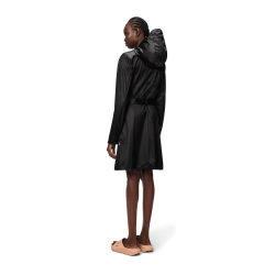 Curve Long Jacket Black Grain