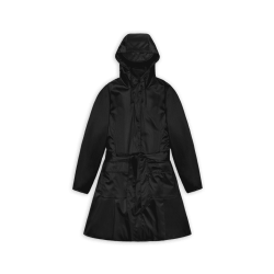 Curve Long Jacket Black Grain