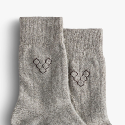 MIM Sheep Wool Thin Sock Unisex Light Grey
